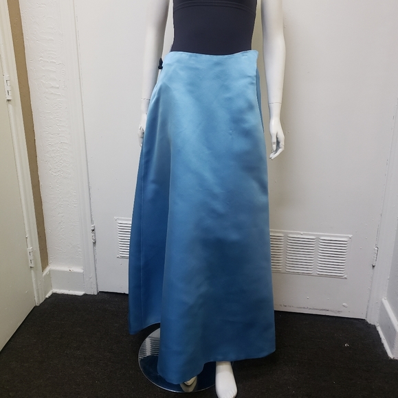 Vintage Geoffrey Beene Blue Asymmetrical  Skirt - Picture 1 of 6